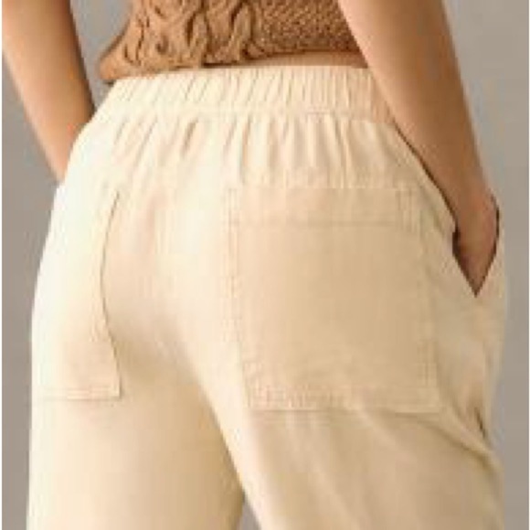 ANTHROPOLOGIE Pilcro Linen Drawstring Pants Cream NWT - Picture 6 of 8